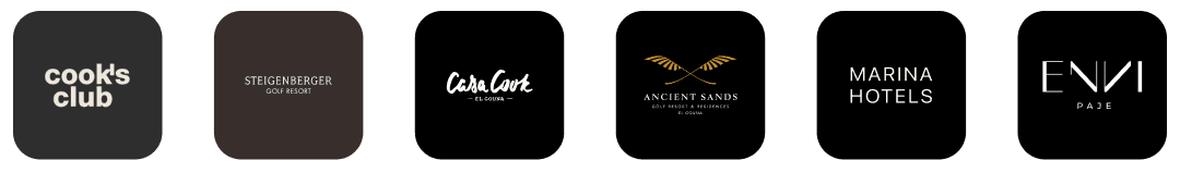 Cook's Club, Steigenberger, Casa Cook, Ancient Sands, Marina Hotels, and Envi — hotels that use Genie